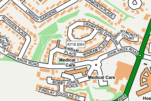 KY16 8XH map - OS OpenMap – Local (Ordnance Survey)
