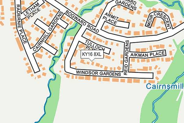 KY16 8XL map - OS OpenMap – Local (Ordnance Survey)