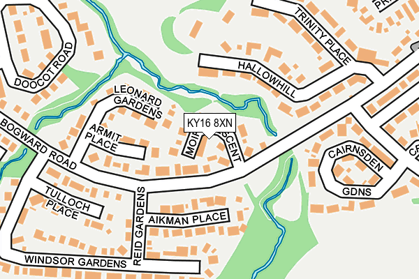 KY16 8XN map - OS OpenMap – Local (Ordnance Survey)