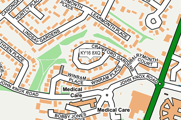 KY16 8XQ map - OS OpenMap – Local (Ordnance Survey)
