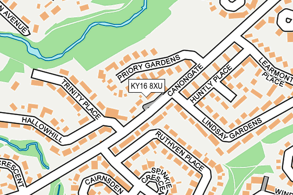KY16 8XU map - OS OpenMap – Local (Ordnance Survey)