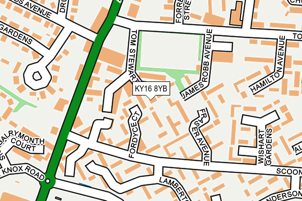 KY16 8YB map - OS OpenMap – Local (Ordnance Survey)