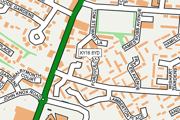 KY16 8YD map - OS OpenMap – Local (Ordnance Survey)