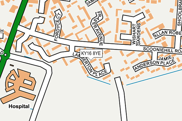 KY16 8YE map - OS OpenMap – Local (Ordnance Survey)