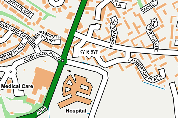 KY16 8YF map - OS OpenMap – Local (Ordnance Survey)