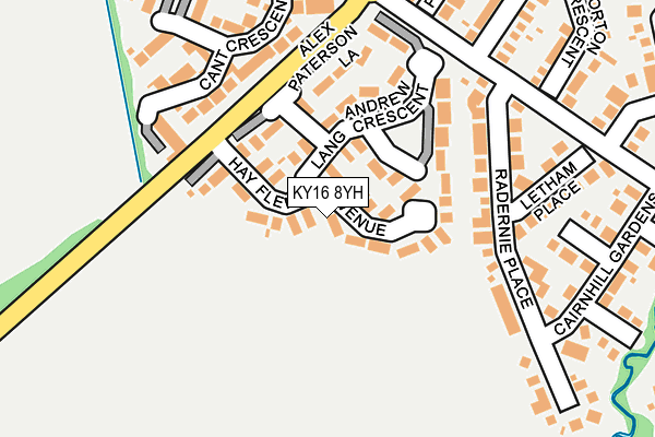 KY16 8YH map - OS OpenMap – Local (Ordnance Survey)