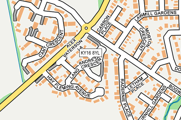 KY16 8YL map - OS OpenMap – Local (Ordnance Survey)