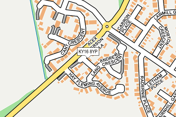 KY16 8YP map - OS OpenMap – Local (Ordnance Survey)