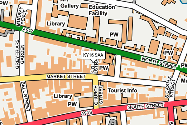 KY16 9AA map - OS OpenMap – Local (Ordnance Survey)