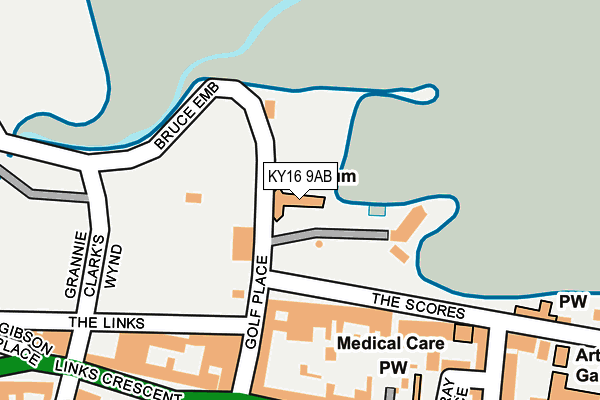 KY16 9AB map - OS OpenMap – Local (Ordnance Survey)