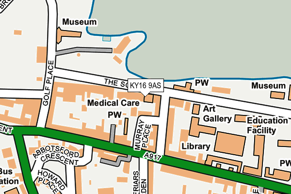 KY16 9AS map - OS OpenMap – Local (Ordnance Survey)