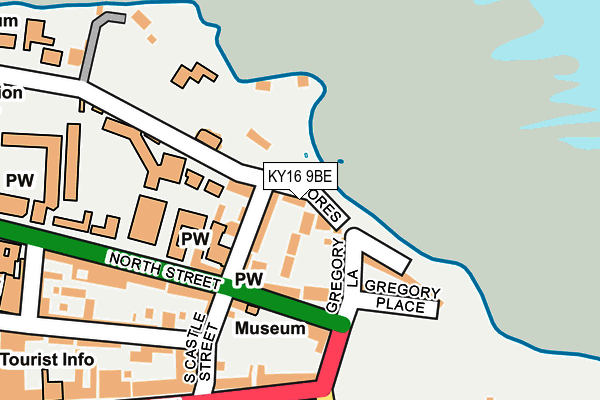 KY16 9BE map - OS OpenMap – Local (Ordnance Survey)