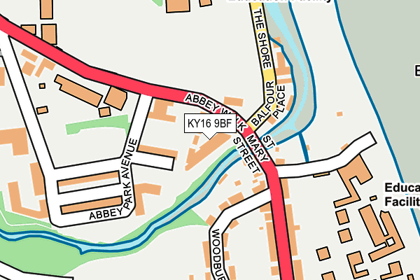 KY16 9BF map - OS OpenMap – Local (Ordnance Survey)