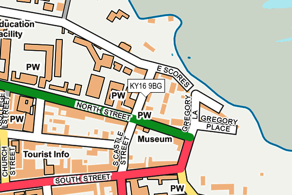 KY16 9BG map - OS OpenMap – Local (Ordnance Survey)