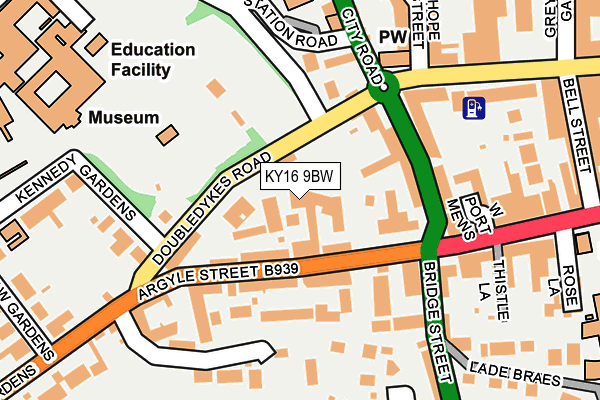 KY16 9BW map - OS OpenMap – Local (Ordnance Survey)