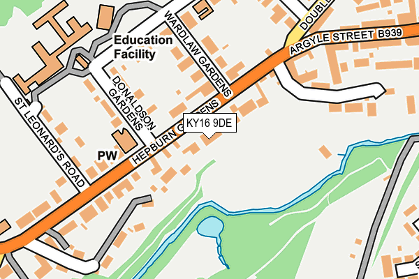 KY16 9DE map - OS OpenMap – Local (Ordnance Survey)