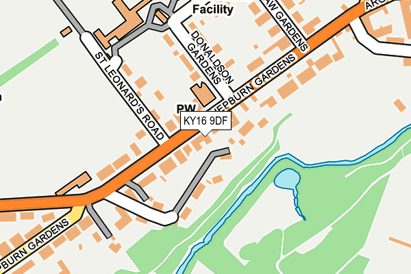 KY16 9DF map - OS OpenMap – Local (Ordnance Survey)