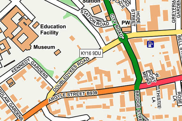 KY16 9DU map - OS OpenMap – Local (Ordnance Survey)