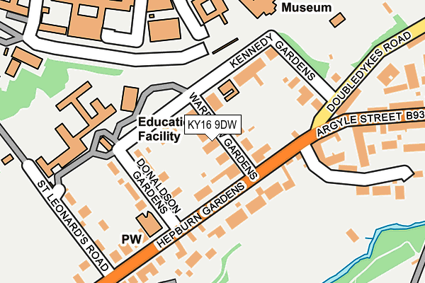 KY16 9DW map - OS OpenMap – Local (Ordnance Survey)