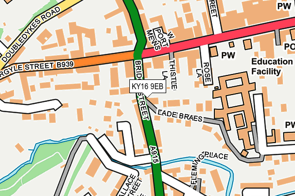 KY16 9EB map - OS OpenMap – Local (Ordnance Survey)