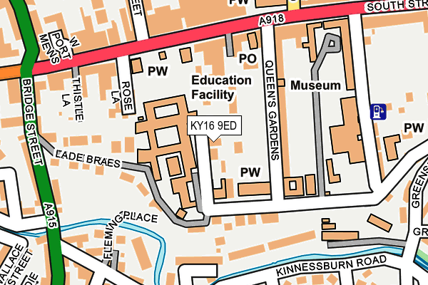 KY16 9ED map - OS OpenMap – Local (Ordnance Survey)