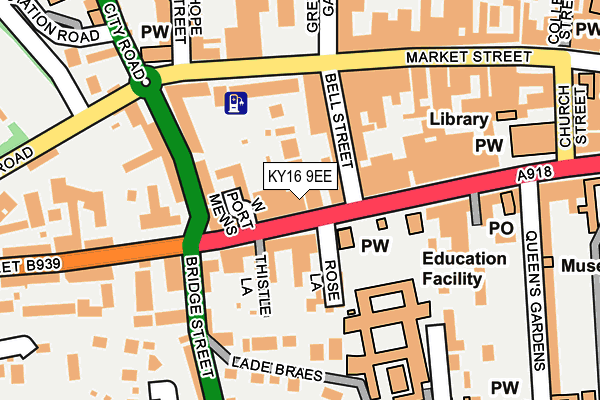 KY16 9EE map - OS OpenMap – Local (Ordnance Survey)
