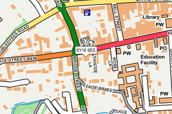 KY16 9EG map - OS OpenMap – Local (Ordnance Survey)