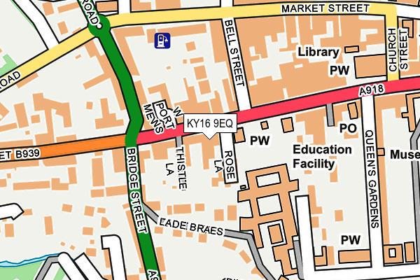 KY16 9EQ map - OS OpenMap – Local (Ordnance Survey)