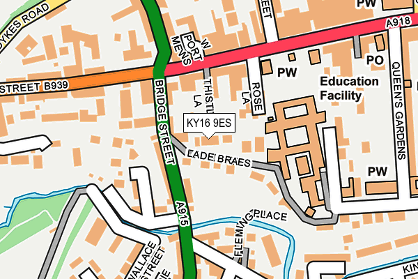 KY16 9ES map - OS OpenMap – Local (Ordnance Survey)