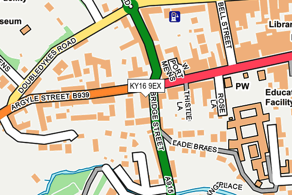 KY16 9EX map - OS OpenMap – Local (Ordnance Survey)