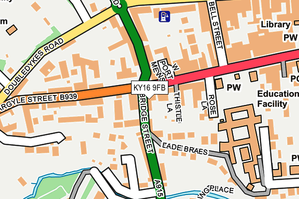 KY16 9FB map - OS OpenMap – Local (Ordnance Survey)