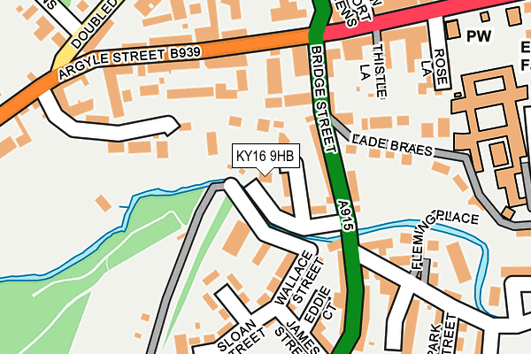 KY16 9HB map - OS OpenMap – Local (Ordnance Survey)
