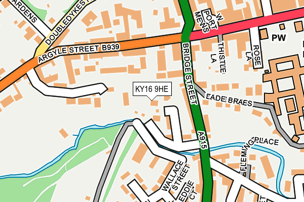 KY16 9HE map - OS OpenMap – Local (Ordnance Survey)