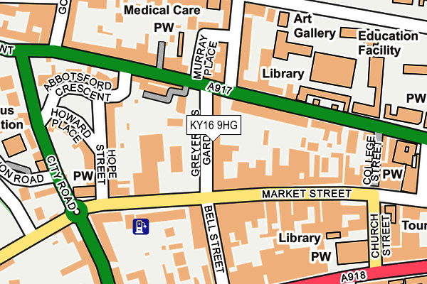 KY16 9HG map - OS OpenMap – Local (Ordnance Survey)
