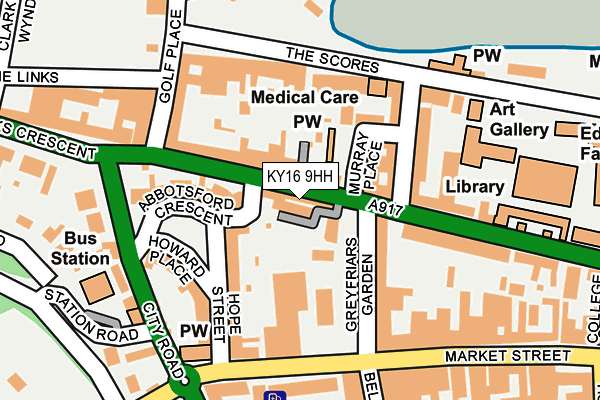 KY16 9HH map - OS OpenMap – Local (Ordnance Survey)