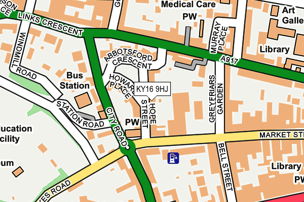 KY16 9HJ map - OS OpenMap – Local (Ordnance Survey)