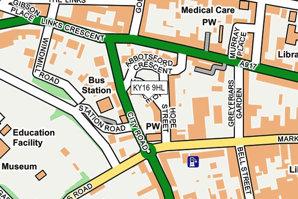 KY16 9HL map - OS OpenMap – Local (Ordnance Survey)