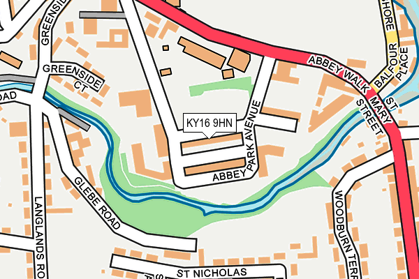 KY16 9HN map - OS OpenMap – Local (Ordnance Survey)