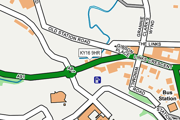 KY16 9HR map - OS OpenMap – Local (Ordnance Survey)