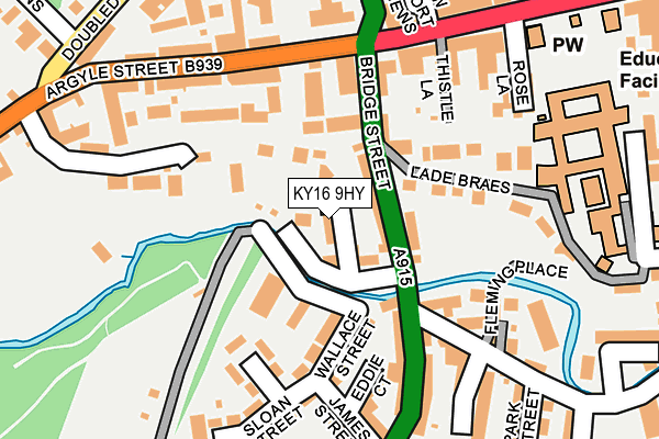 KY16 9HY map - OS OpenMap – Local (Ordnance Survey)