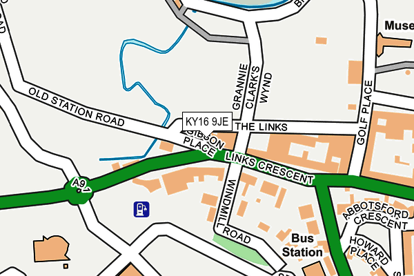 KY16 9JE map - OS OpenMap – Local (Ordnance Survey)