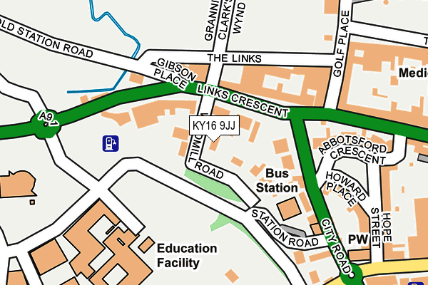 KY16 9JJ map - OS OpenMap – Local (Ordnance Survey)