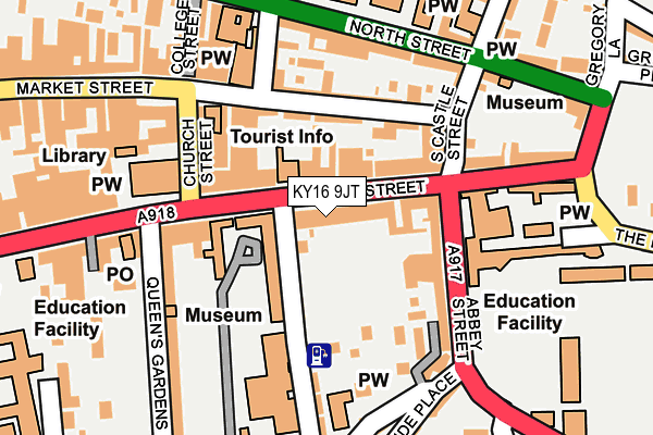 KY16 9JT map - OS OpenMap – Local (Ordnance Survey)