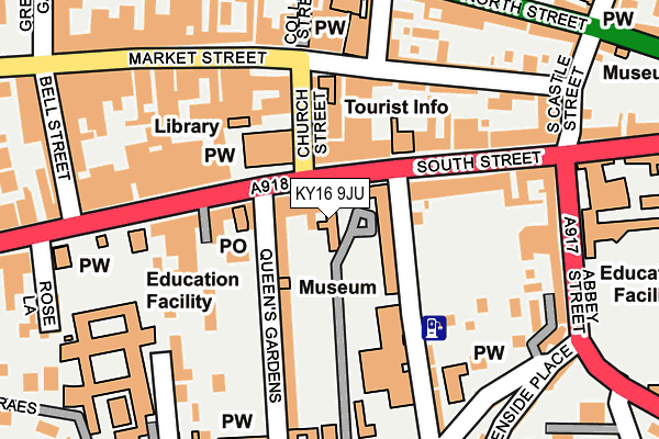 KY16 9JU map - OS OpenMap – Local (Ordnance Survey)