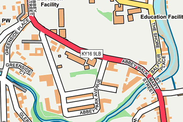 KY16 9LB map - OS OpenMap – Local (Ordnance Survey)