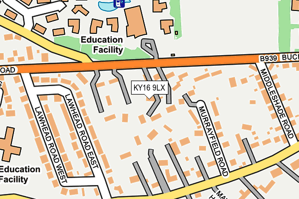 KY16 9LX map - OS OpenMap – Local (Ordnance Survey)