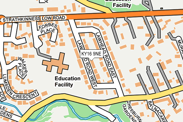 KY16 9NE map - OS OpenMap – Local (Ordnance Survey)