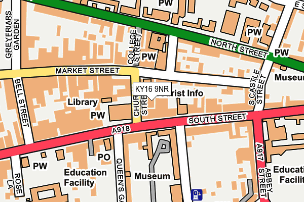 KY16 9NR map - OS OpenMap – Local (Ordnance Survey)