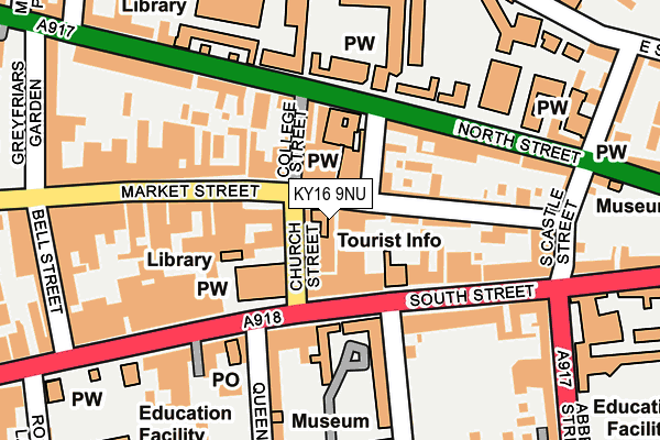 KY16 9NU map - OS OpenMap – Local (Ordnance Survey)