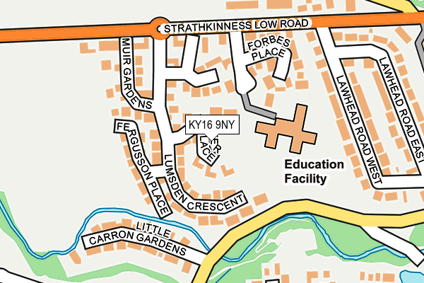 KY16 9NY map - OS OpenMap – Local (Ordnance Survey)